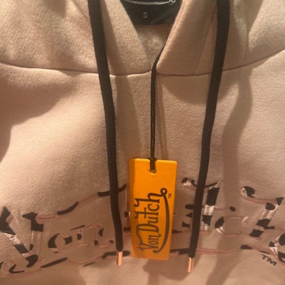 VON DUTCH NEW WITH TAGS DIRTY PINK PULLOVER SWEATSHIRT - Picture 3 of 6